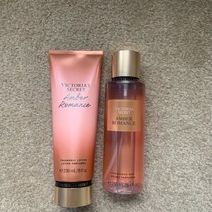 Victoria's Secret Amber Romance Lotion and Mist - Orange and Gold
